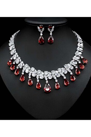 Generic Joulary Shiny Red Necklace