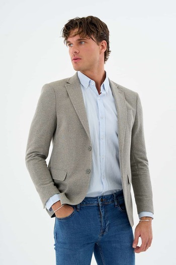 Savira Men's Jacket Knitted Fabric Full Lycra Ty89763Gh30 New Season