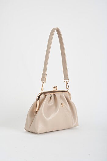 Vivaq Women's Mink Daisy Medium Size Double Strap Lined Burs Closure Handbag and Shoulder Bag
