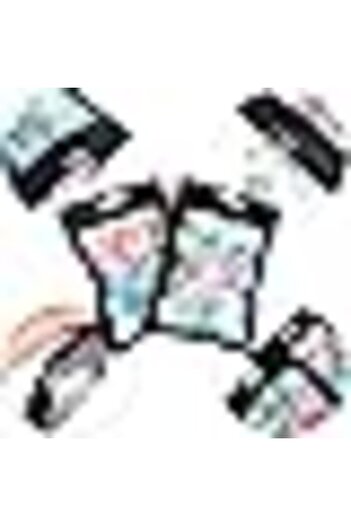 The Bros Blck Reselble Foil Bags Cler Window Sncks Cndy Jewelry Lsh & Lip Gloss ( 5x15cm)