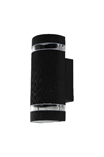 Klaus Semi-Round Wall Lamp Black Ip54 2XGu5.3 Alu.+Pc 100*95*230Mm, KE46416 (10)