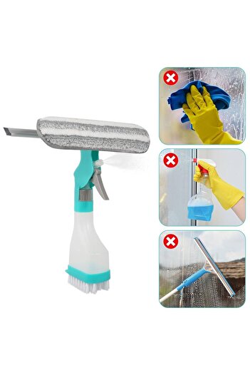 Generic 4 in 1 Glass Brush or Wiper Multi-functional Double-Sided Glass Set