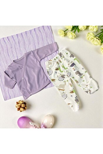 RYZE ÇOCUK Printed Bottom Top Set Lilac
