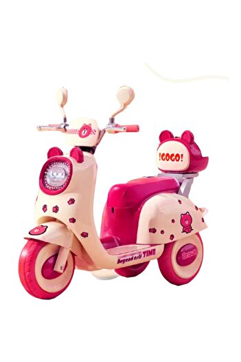 Toybox Children Electric Scooter Ride On Battery Powered 3 Wheel Motorbike For Kids 2 And Up