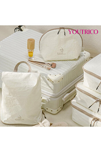 Youtrico 2pcs/set Travel Luggage Organizer,Packing Cubes Set Compression Storage Bag Waterproof Travel Parts