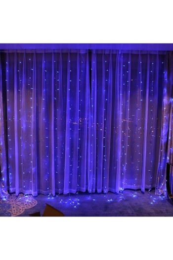 GOLD MARKET Christmas Curtain Installation for Outdoor IP44, 6 m x 2 m, 720 LEDs, Blue, with Flash, I
