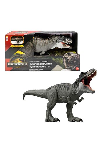 mattel JURASSIC WORLD Rebirth Super Colossal Tyrannosaurus Rex Action Figure, T-Rex Dinosaur Toy Swa