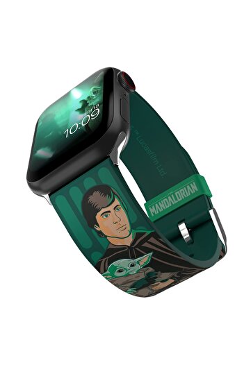 MobyFox Star Wars Mandalorian smartwatch strap, Apple, Samsung, smart watches pin 22 mm, without watch
