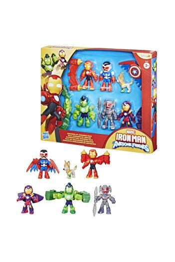 Marvel Iron Man and his Awesome Friends Armored-Up Avengers Pack, 3-Inch (7.6 CM) Action Figu