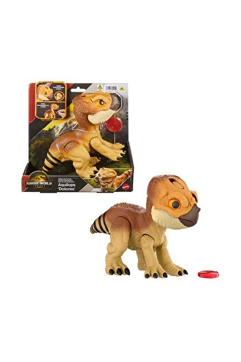 mattel JURASSIC WORLD Jurassic World Rebirth Primal Protector Aquilops Dolores Interactive Dinosaur