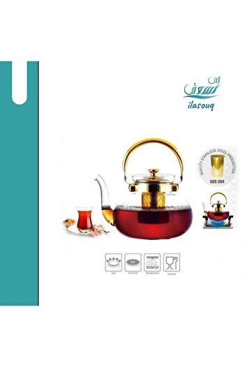 DLC 1.4 Liter Glass Teapot with Purification Filter