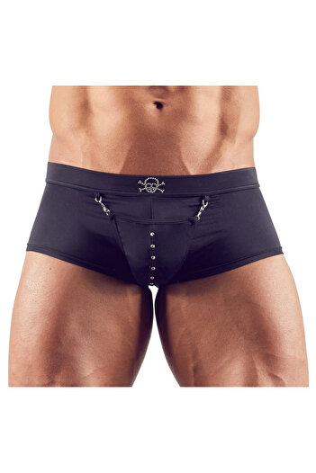 Other Svenjoyment - Men's Pirate Style Boxer Shorts with Pocket and Carabiner Black S