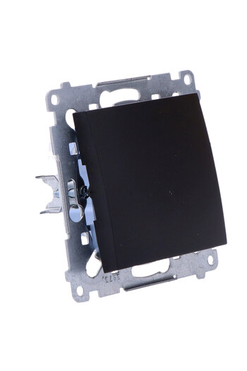 Other Single pushbutton without pictogram, 10AX 250V module, quick connectors, matt black, Simon54