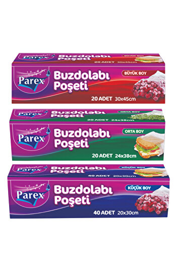 Parex Refrigerator Bag Three Sizes 9 Pack Set