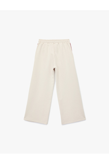 Koton Cotton Wide-Leg Sweatpants with Lace-Up Waist and Pockets