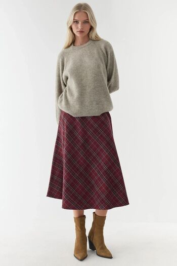 Hiccup A-Line Thick Midi Skirt
