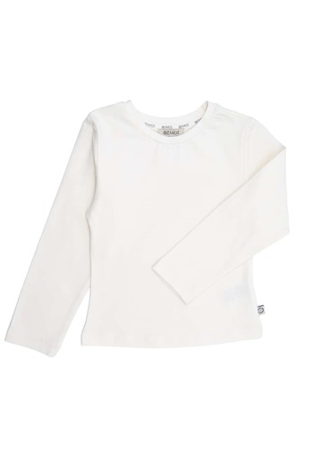 Ozmoz By Mukadder Özden Organic Cream Spring Girl's Long Sleeve T-Shirt