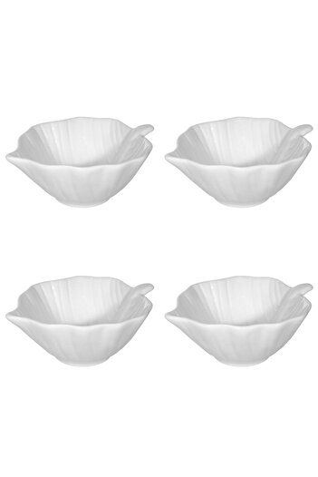 Vervo.ro pentru minți curioase Bowl set, 4 pieces, 120 ml, Porcelain, Ivory white