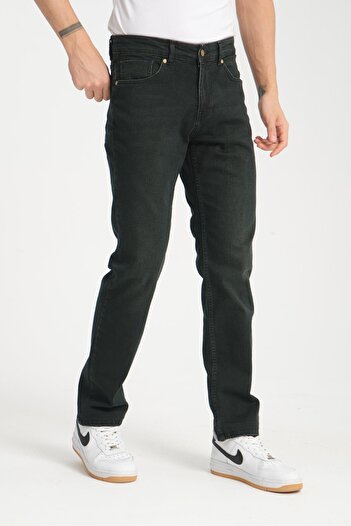 Store Straight Cut Men's Jeans - Stretch Fabric, Regular Fit Jeans (98% Cotton)