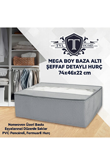 Tvl Home Mega Boy Underbed Storage Organizer with Transparent Detailing