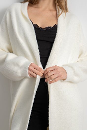 Shophia Women Shawl Collar Soft Textured Long Knitwear Cardigan