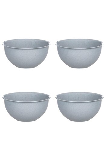 Vervo.ro pentru minți curioase Bowl Set, 4 Pieces, 1 L, Plastic, Dark Grey
