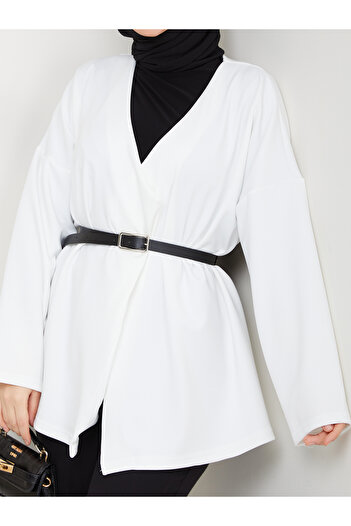 Wual giyim Puf Scuba Belted Jacket