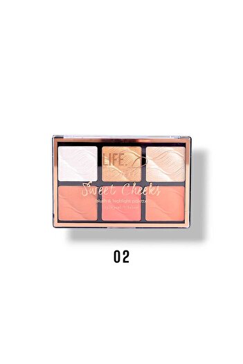 Life Touch Live Touch 6-Color Blush Palette with Highlighter