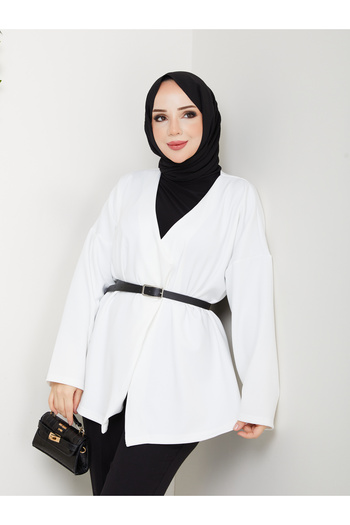 Wual giyim Puf Scuba Belted Jacket