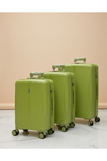 Generic 3-Piece Hardside Lightweight PP Luggage Set with 360° Spinner Wheels