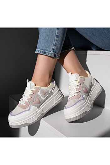 BMoD Women's white, grey, and pink sport shoes MOD11670