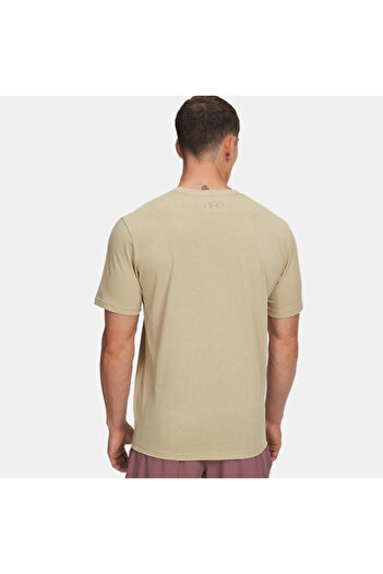 Under Armour Abc Camo Boxed Logo Men's Brown Crew Neck T-Shirt