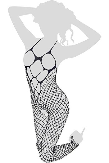 Generic Body Stocking Lingerie Net Black Color, One Size