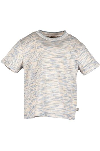 Ozmoz By Mukadder Özden Organic Striped Blue Summer Boys' T-Shirt