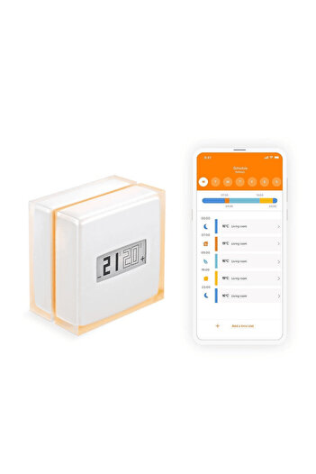 Netatmo Kit termostat de ambient si 8 capete termostat smart pentru calorifer Netatmo, WI-FI, cu afisaj d...