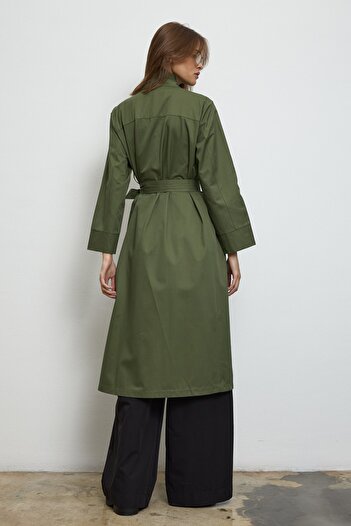 QANU Moon Trench Coat Khaki