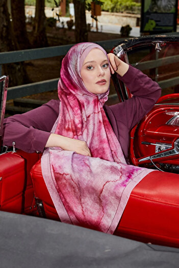 LuvenSara Color Gradient Special Design Tie-Dye Pattern Summer Shawl