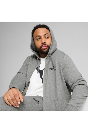 Puma Essentials Men's Gray Hooded Jacket