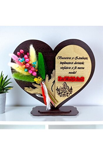 OEM Personalized gift for friends/family "Enjoy and smile..." - heart Bouquet, 18x15cm