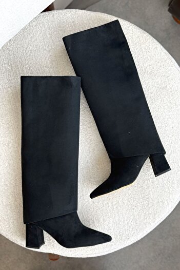 MODAADAM Women's Wanda Slip-On Boots - Black Suede