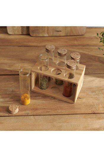 Other Spice set | TORANO | on a stand, 6 jars | 14x9 cm | 806990
