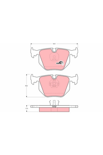 TRW WIESMANN MF3 Roadster 1996-2008 disc brake pad set