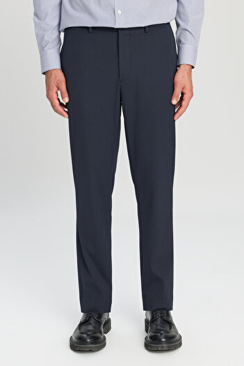 ALTINYILDIZ CLASSICS Men's Navy Blue Slim Fit Slim Fit Side Pocket Casual Trousers