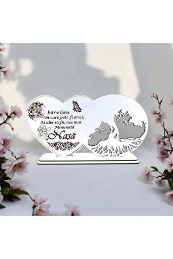 OEM Blank decoration heart tree of life, personalized with standard message for NASA, 30X16CM