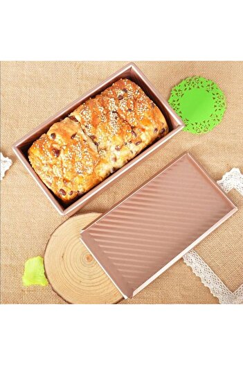 vivimall Cutie pâine toast 450 g cu capac Rose Gold | FreshBox