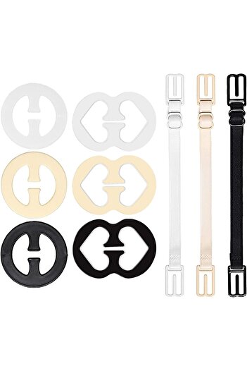 Generic TNTAIAHL 9PCS Adjustable Anti-Slip Bra Strap Clips for Back, Bra Strap Holders Bra Connector Clip fo