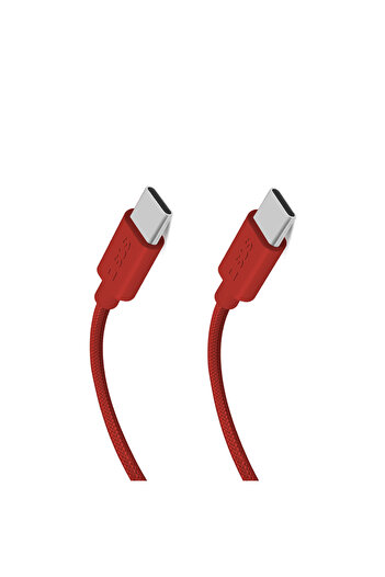 Other Kabel przewód w oplocie USB-C 60 W 1.5m - czerwony