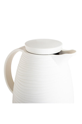 BASURRAH 1L White Single Tea and Coffee Thermos