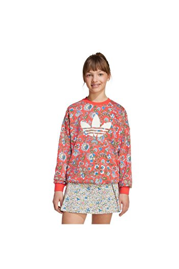 adidas Children's Red Sweatshirt Crew Jv7827