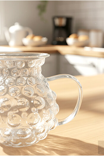 FH finehome Bubble Kulplu 6'lı Cam Bardak
